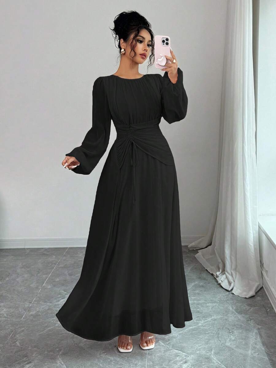 Robe femme manches longues cintrée - vue 5