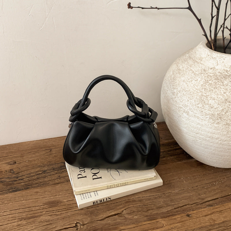 Sac bandoulière femme plissé minimaliste - coloris blanc