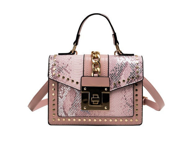 Sac bandoulière femme effet croco - vue 8