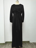 Robe kaftan satin femme - vue 2