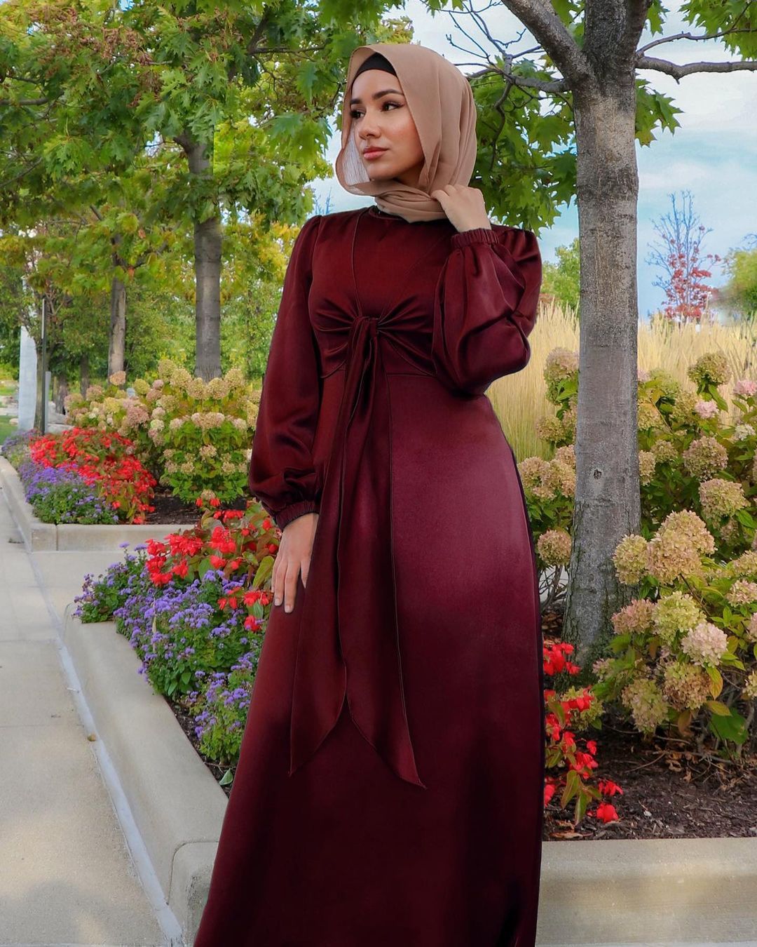 Robe kaftan satin femme - vue 6