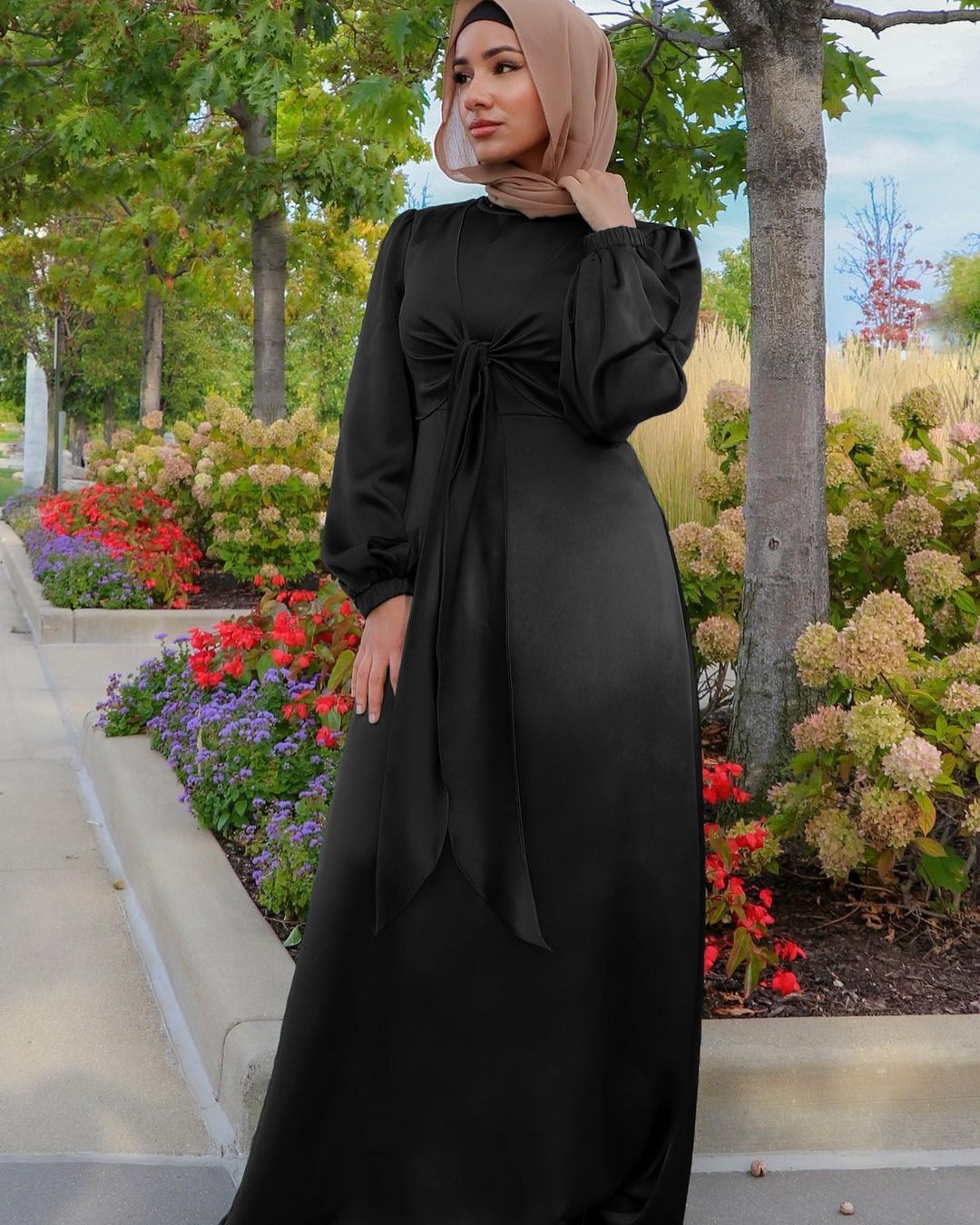 Robe kaftan satin femme - vue 7