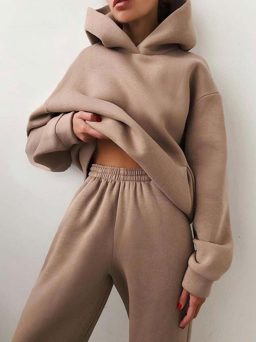 Ensemble jogging sweat à capuche femme - vue 1