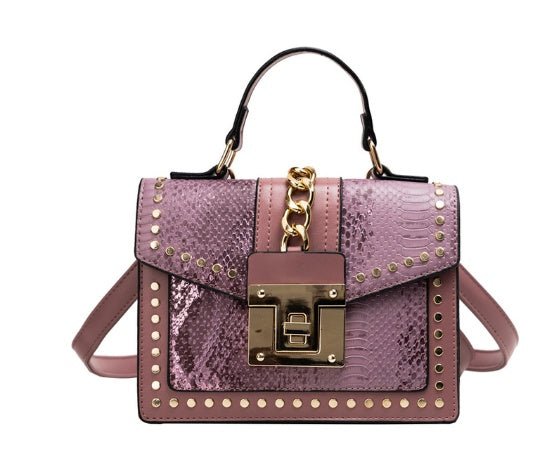 Sac bandoulière femme effet croco - vue 4