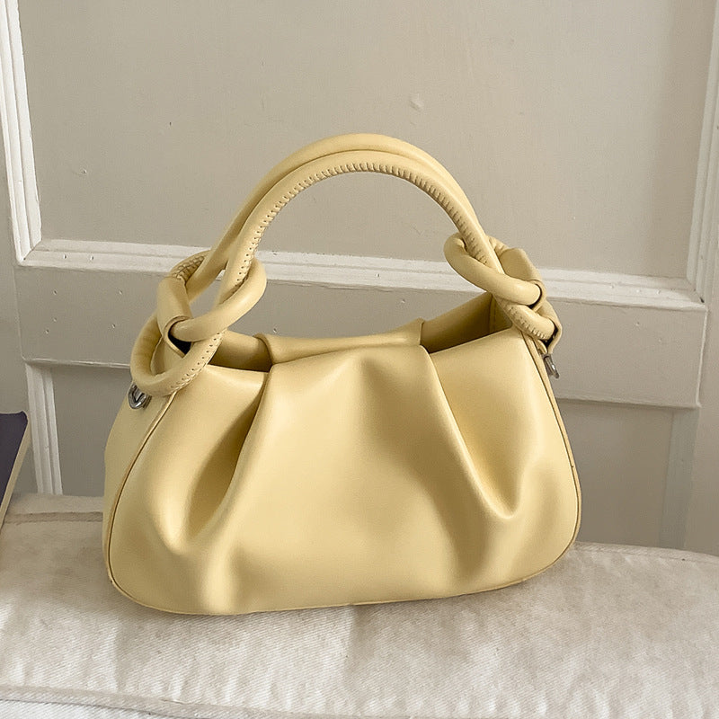 Sac bandoulière femme plissé minimaliste - coloris noir