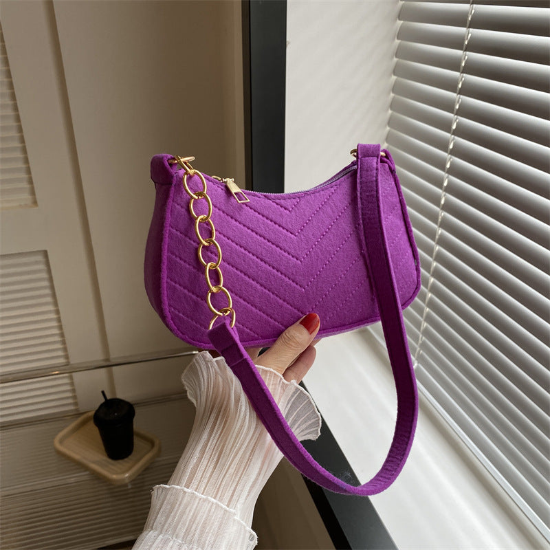 Sac bandoulière femme en feutre vintage - toutes les couleurs
