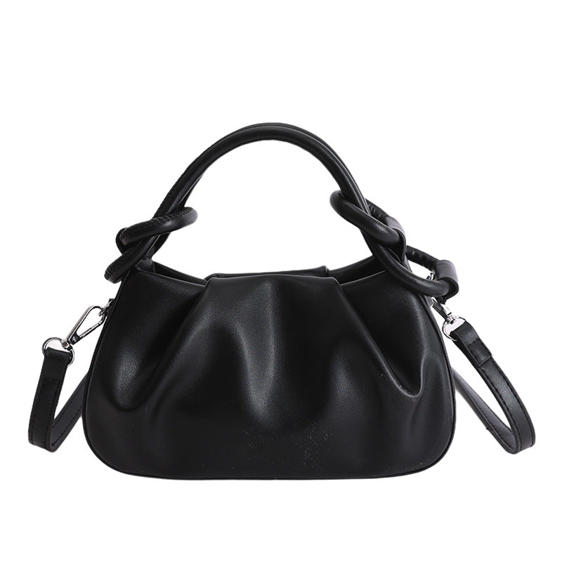 Sac bandoulière femme plissé minimaliste - coloris café