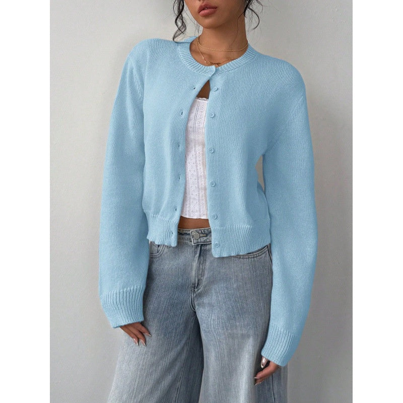 Cardigan femme maille cintré - porté de dos