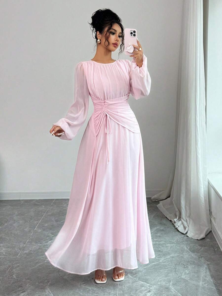Robe femme manches longues cintrée - vue 7