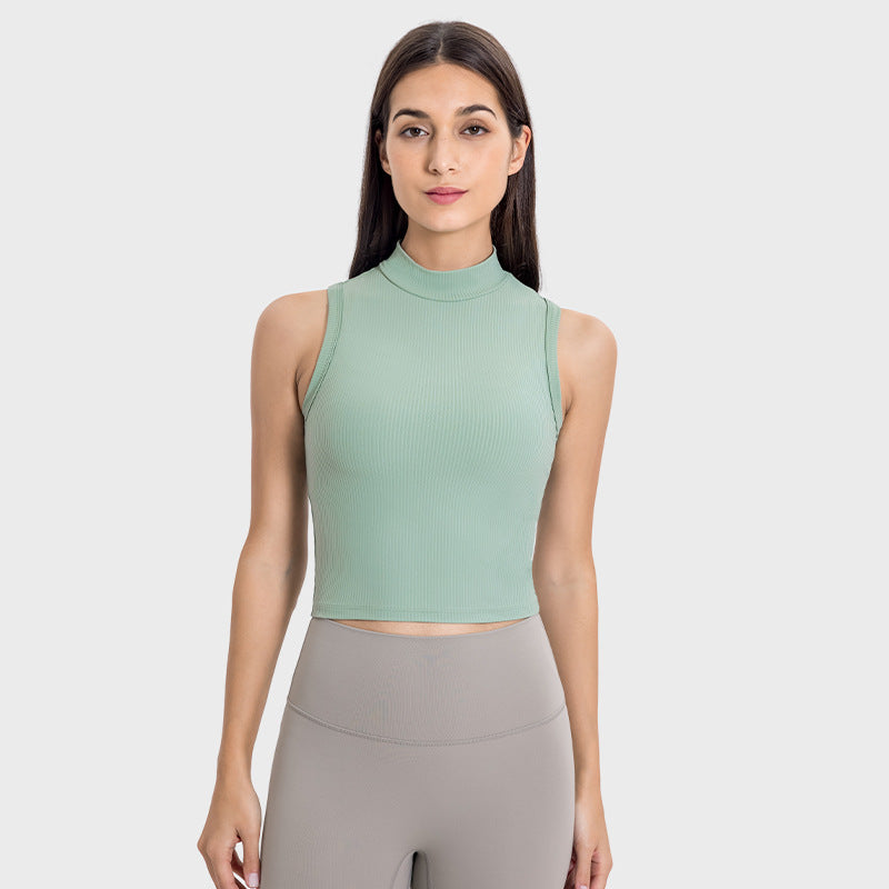 Débardeur sport femme sans manches - coloris vert menthe