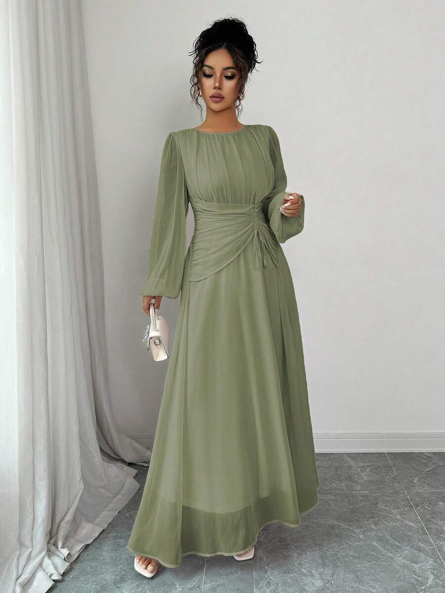 Robe femme manches longues cintrée - vue 11