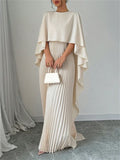 Robe femme ample manches chauve-souris - beige
