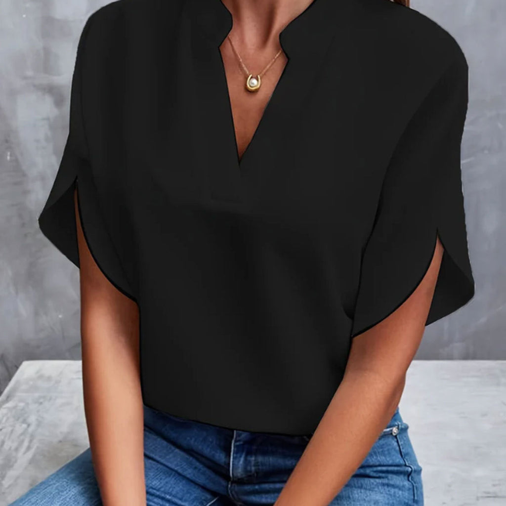 Chemisier femme col V en mousseline - coloris 4