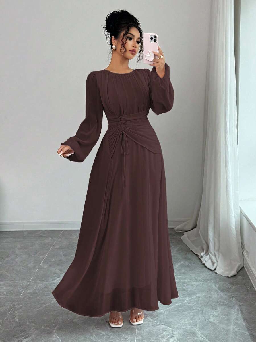 Robe femme manches longues cintrée - vue 13