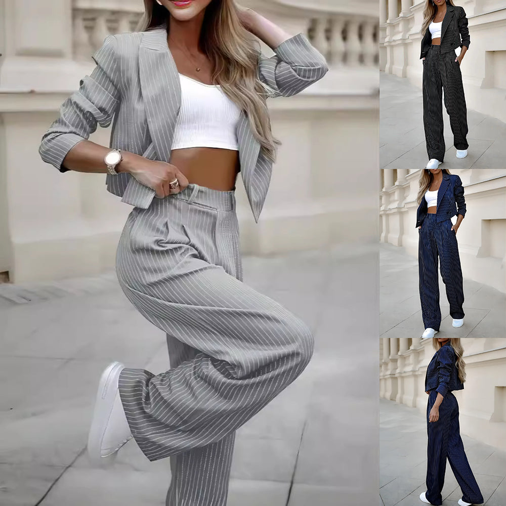 Ensemble tailleur femme rayé - vue 1