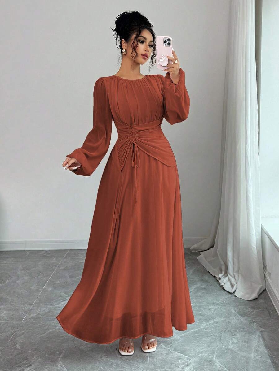 Robe femme manches longues cintrée - vue 12
