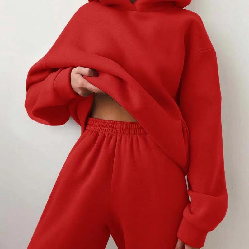 Ensemble jogging sweat à capuche femme - coloris gris foncé