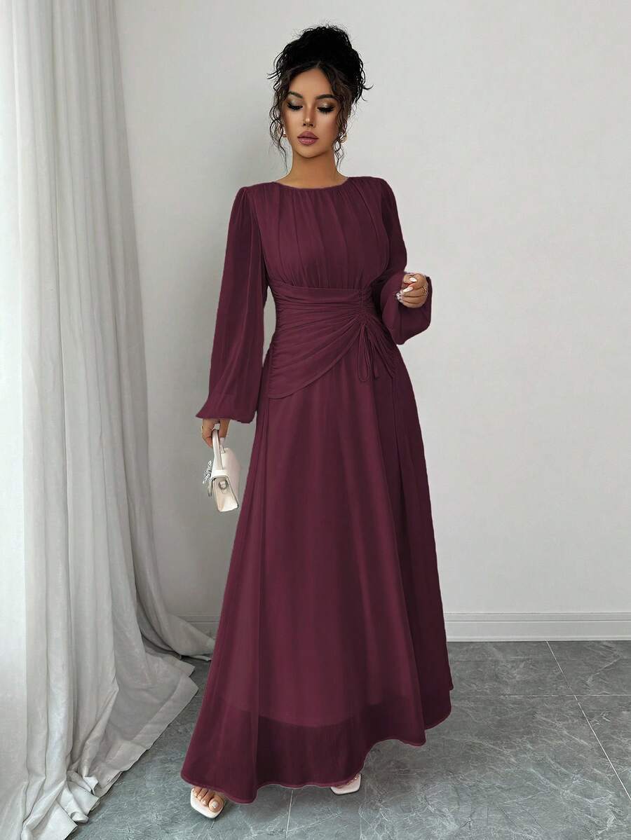 Robe femme manches longues cintrée - vue 2