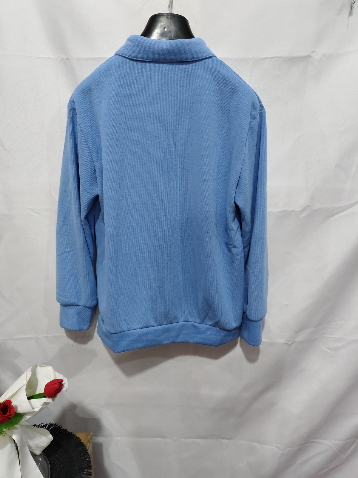 Pull femme col chemisier boutonné en maille - vue 10