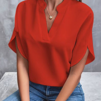 Chemisier femme col V en mousseline - coloris 8