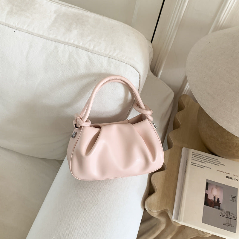 Sac bandoulière femme plissé minimaliste - intérieur du sac