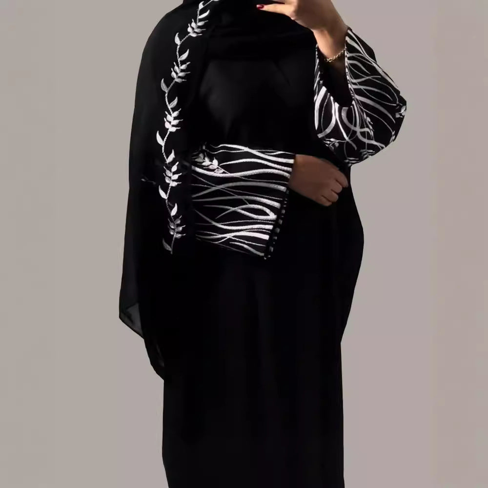 Abaya femme style arabe avec foulard - vue 6